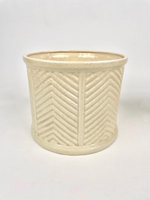 Beige Ceramic Vase by Tommaso Barbi, Italy, 1970s, Set of 2-LYQ-1171451