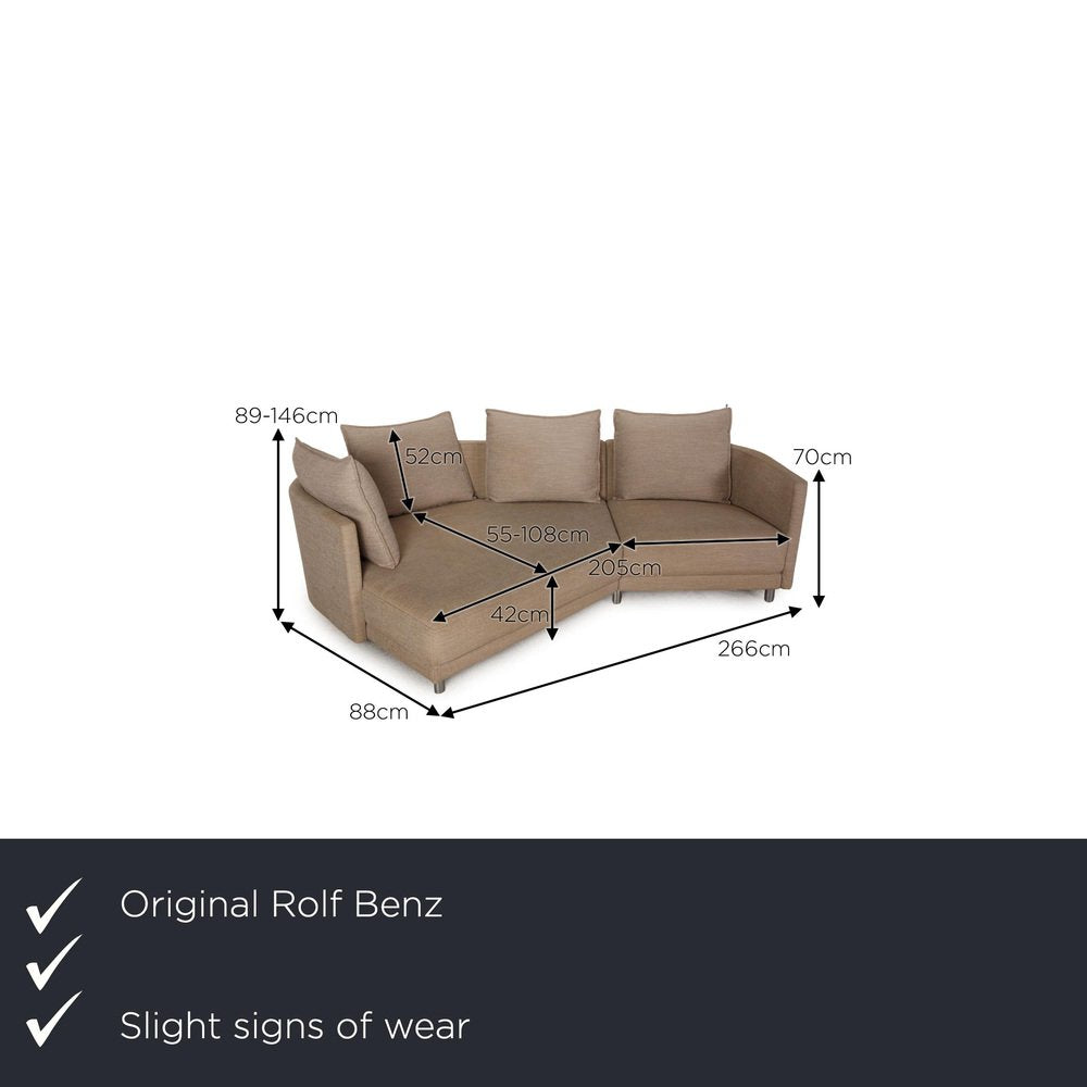 Beige Fabric Onda Corner Sofa from Rolf Benz