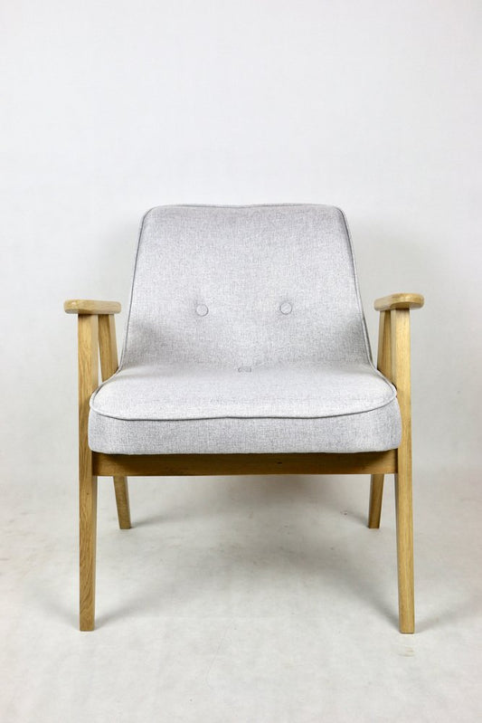 Beige & Gray Model 366 Lounge Chair by Józef Chierowski, 1970s