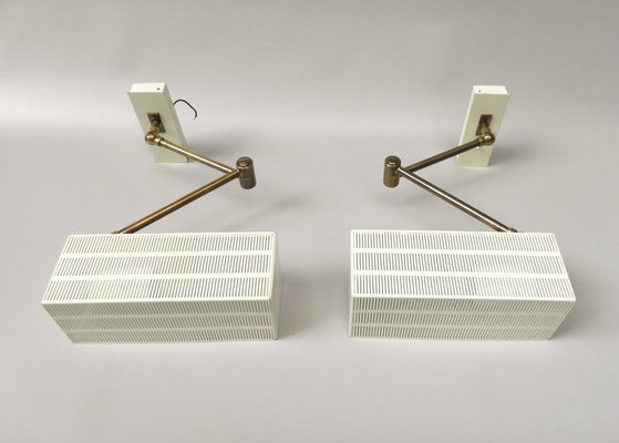 Beige Kubus Wall Lights by Max Bietenholz for Bünte & Remmler, 1960s, Set of 2-EY-1029614