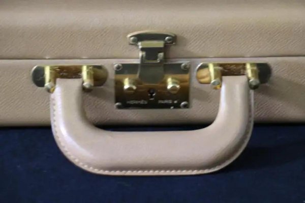 Beige Leather Briefcase from Hermès, 1990s-YF-1759552