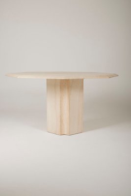 Beige Octagonal Travertine Table-QAC-2020257