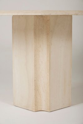 Beige Octagonal Travertine Table-QAC-2020257