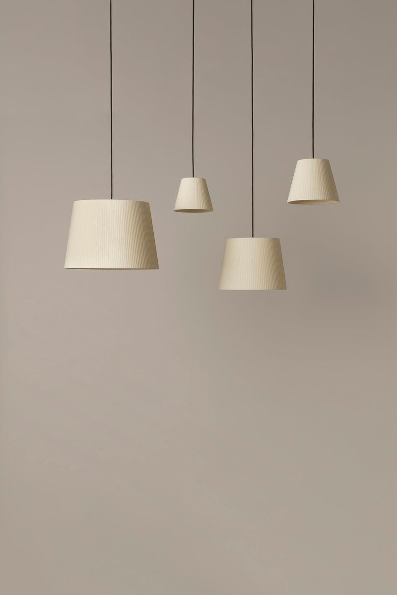 Beige Sísísí Cónicas GT3 Pendant Lamp by Santa & Cole