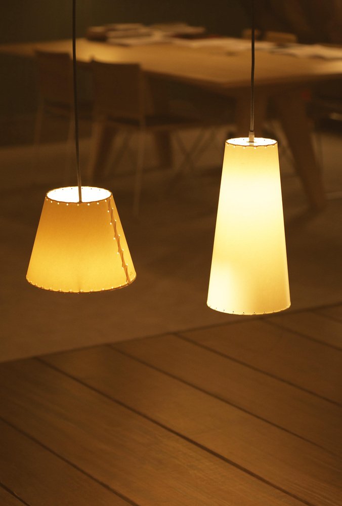 Beige Sísísí Cónicas MT1 Pendant Lamp by Santa & Cole