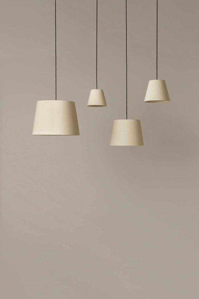 Beige Sísísí Cónicas MT1 Pendant Lamp by Santa & Cole