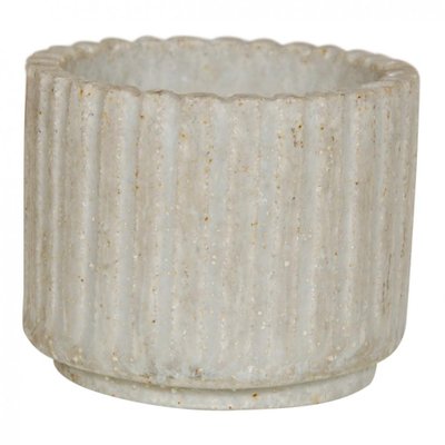 Beige Vase in Stoneware with Ribbed Design by Arne Bang-MTD-1399801