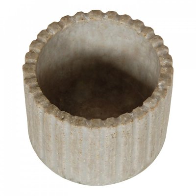 Beige Vase in Stoneware with Ribbed Design by Arne Bang-MTD-1399801