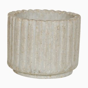 Beige Vase in Stoneware with Ribbed Design by Arne Bang-MTD-1399801