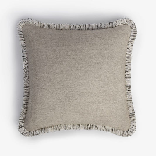 Beige Wool Artic Pillow by Lorenza Briola for Lo Decor