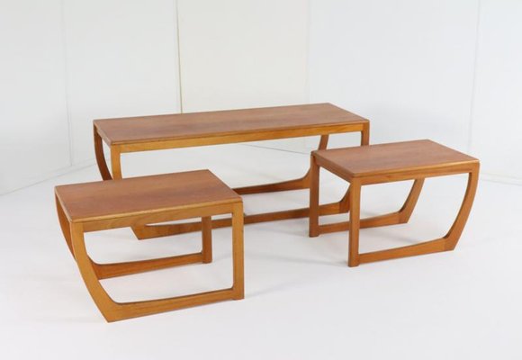 Beithcraft Coffee Table with 2 Nesting Tables Ratho, 1960s, Set of 3-FYZ-2023278