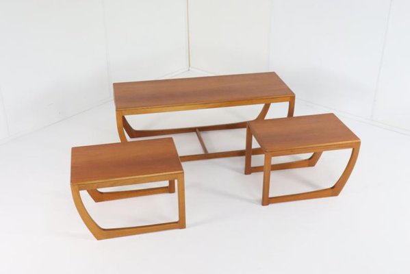 Beithcraft Coffee Table with 2 Nesting Tables Ratho, 1960s, Set of 3-FYZ-2023278