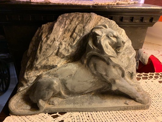 Belfort Lion Sculpture from Marc Schmitt, 1930s-BZK-560058