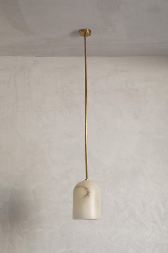 Belfry Alabaster Tube 28 Pendant by Contain