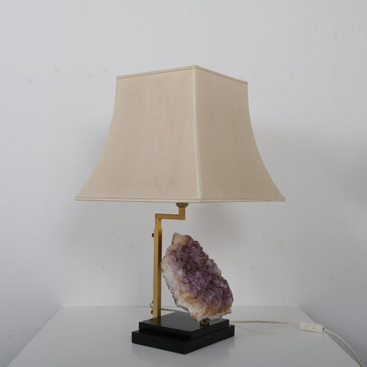 Belgian Amethyst Table Lamp, 1970s