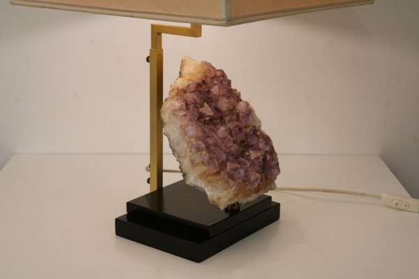 Belgian Amethyst Table Lamp, 1970s-GG-608658