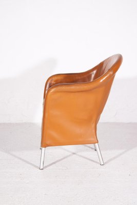 Belgian Armchair in Camel Leather from Durlet, 1980-KL-1406806