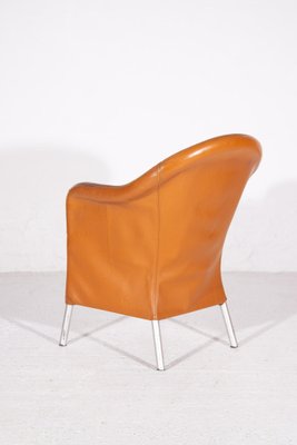 Belgian Armchair in Camel Leather from Durlet, 1980-KL-1406806