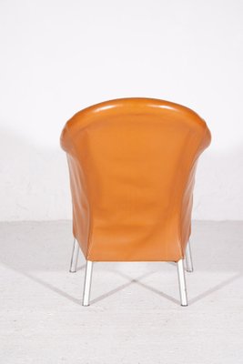 Belgian Armchair in Camel Leather from Durlet, 1980-KL-1406806