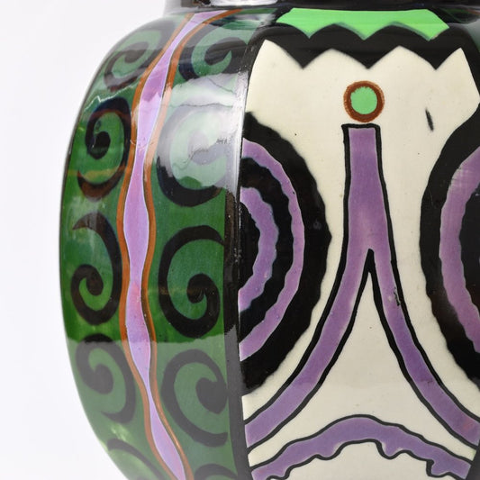 Belgian Art Deco Vase from August Mouzin & Cie, 1920s