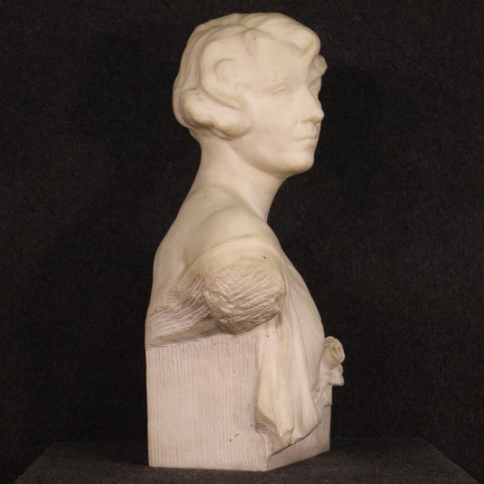 Belgian Artist, Figurative Sculpture, 1930s, White Marble