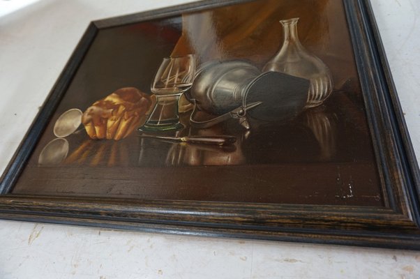 Belgian Artist, Still Lifes, 1984, Oil on Canvas Paintings, Framed, Set of 3-EA-1408891