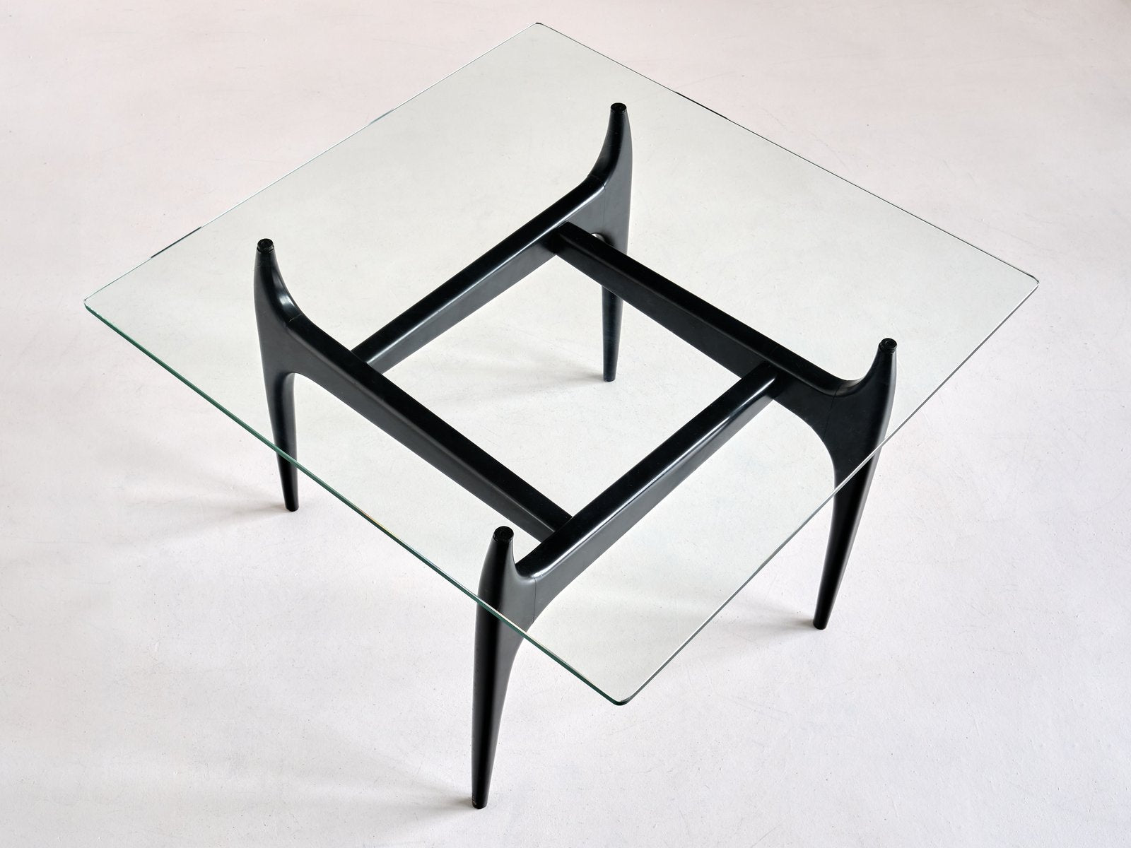 Belgian Black Lacquered Wood Coffee Table by Jos de Mey for Luxus, 1957