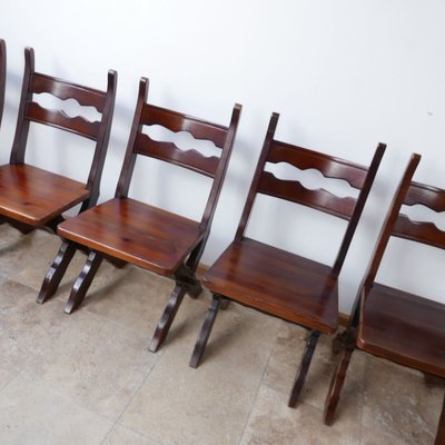 Belgian Brutalist Dining Chairs, Set of 6-JRP-899667