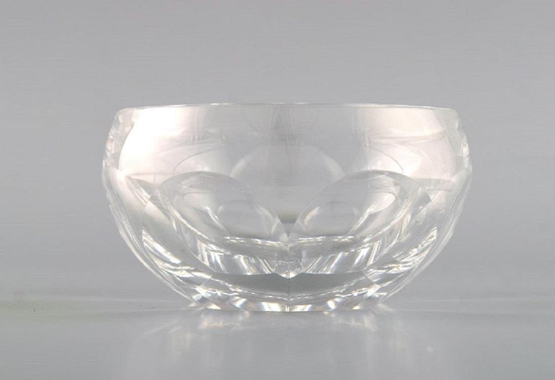 Belgian Crystal Glass Lalaing Rinsing Bowls from Val St. Lambert, Set of 3