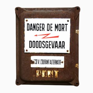 Belgian Enamel Danger Sign, 1930s-FW-587457