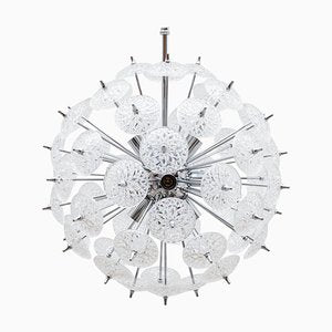 Belgian Floral Starburst Sputnik Chandelier from Val Saint Lambert, 1969-KL-620480