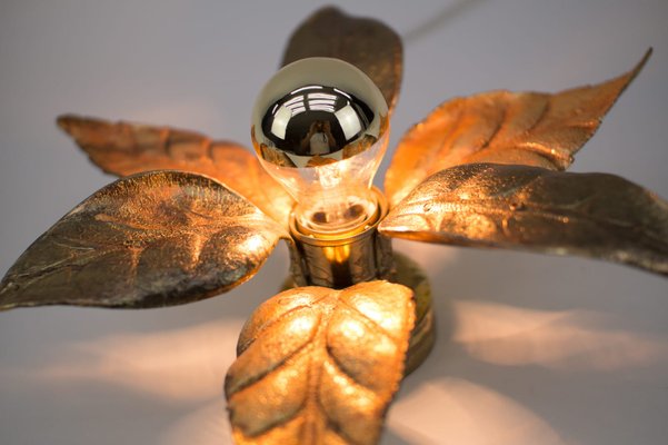 Belgian Gold Brass Wall Light by Willy Daro for Massive, 1960s-KQB-1170173