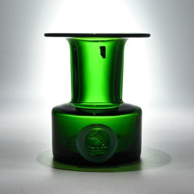 Belgian Green Glass Vase from Boussu, 1970s-IXK-1786445