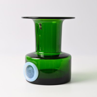 Belgian Green Glass Vase from Boussu, 1970s-IXK-1786445