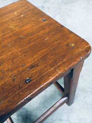 Belgian Hand Crafted Wooden Stools, 1940s, Set of 2-RQV-2033207