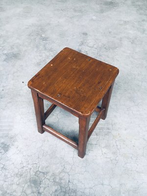 Belgian Hand Crafted Wooden Stools, 1940s, Set of 2-RQV-2033207