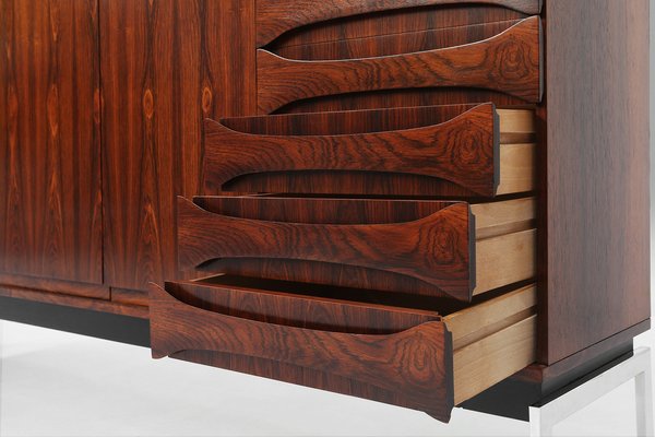 Belgian Mid-Century Rosewood Highboard, 1960s