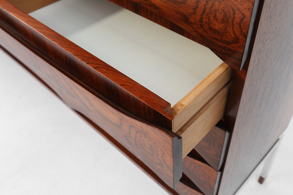 Belgian Mid-Century Rosewood Highboard, 1960s