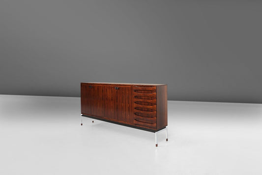 Belgian Mid-Century Rosewood Highboard, 1960s