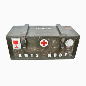 Belgian Military Wooden Box, 1960s-ROJ-550894