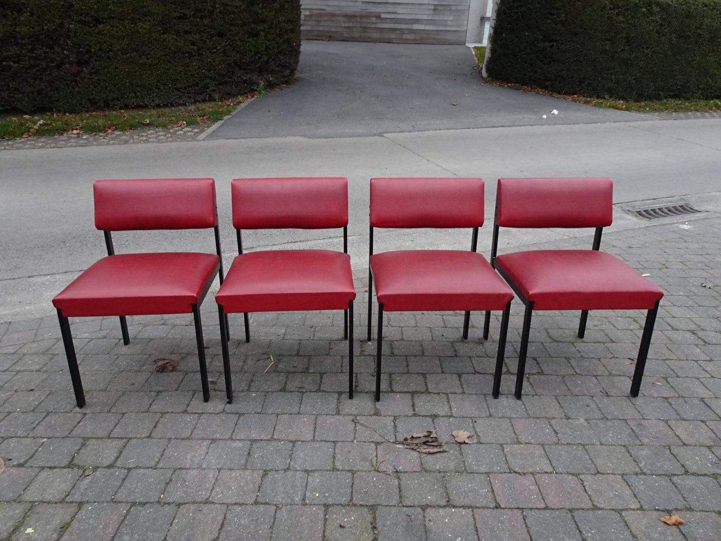 Belgian Model Rudi Chairs by Pierre Guariche for Meurop, Set of 4