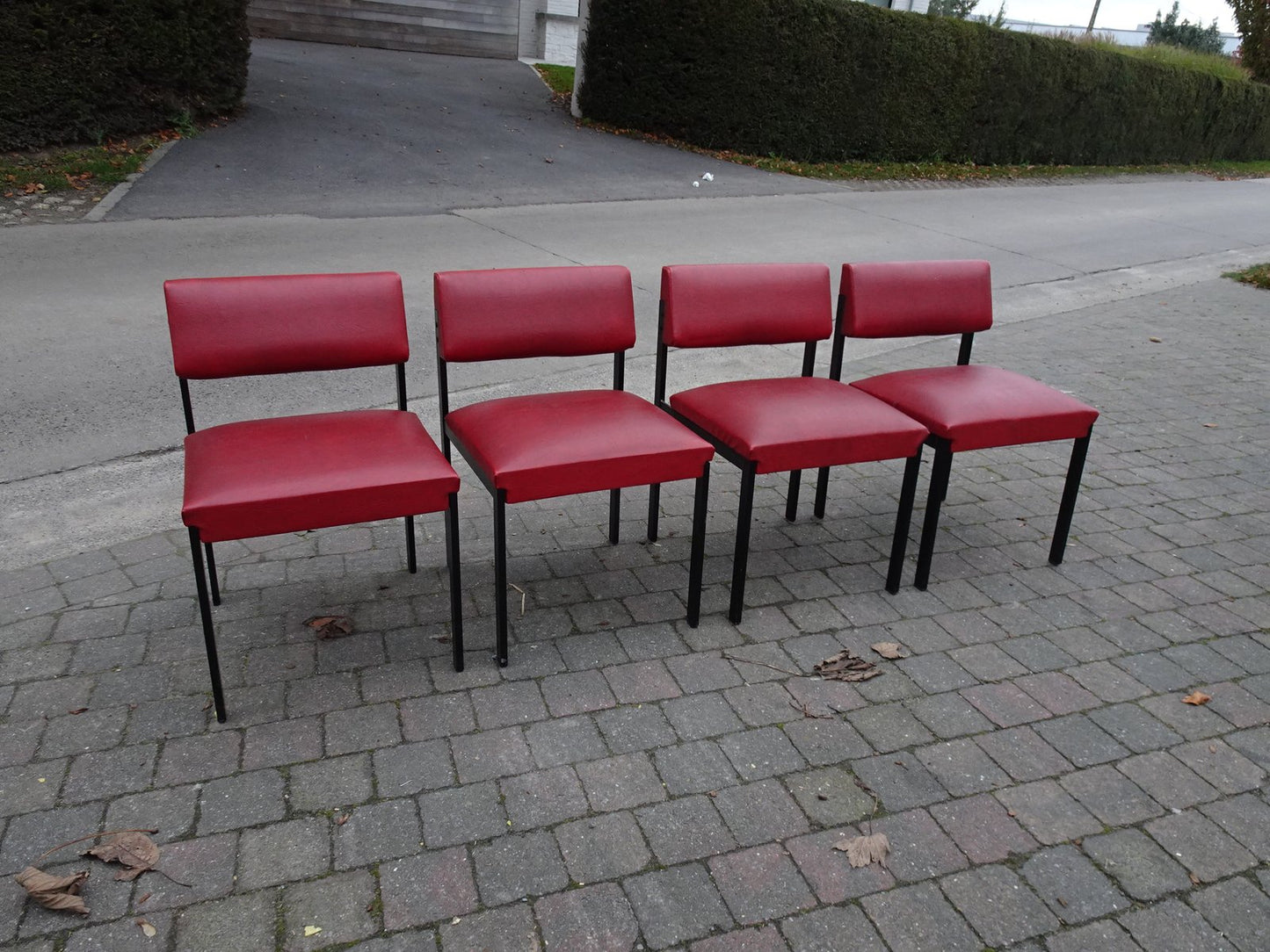 Belgian Model Rudi Chairs by Pierre Guariche for Meurop, Set of 4