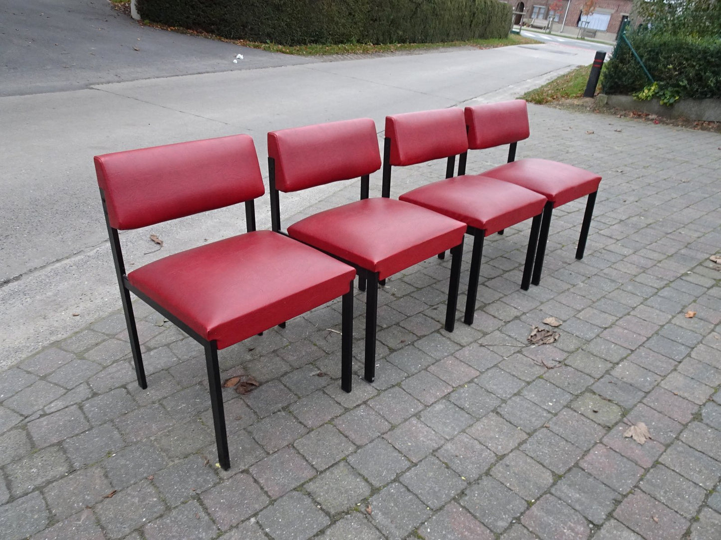 Belgian Model Rudi Chairs by Pierre Guariche for Meurop, Set of 4