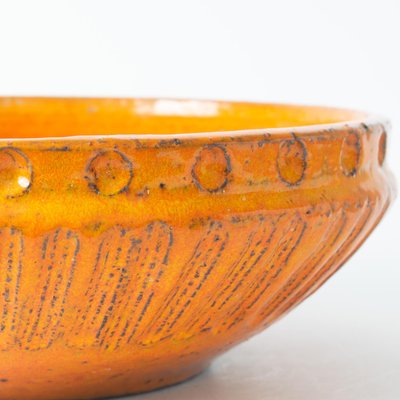 Belgian Orange Ceramic Bowl from Keramar, 1970s-IXK-1436426