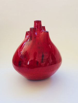 Belgian Pottery Spout Vase by Hugria, 1960s-RQV-828610