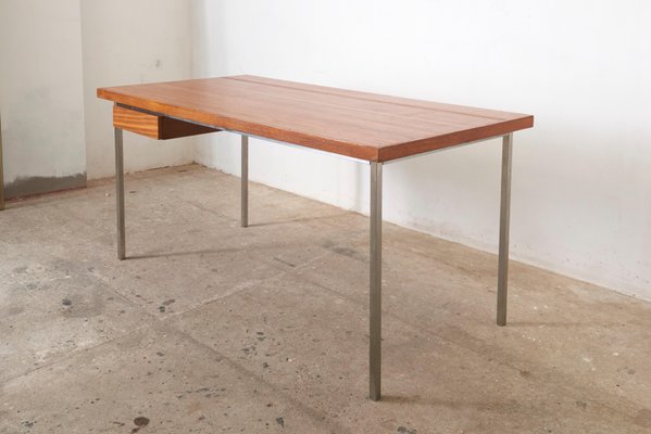 Belgian Solid Oak Slats Top Desk from De Coene, 1958-KL-620405