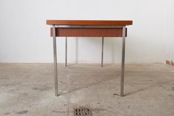 Belgian Solid Oak Slats Top Desk from De Coene, 1958-KL-620405