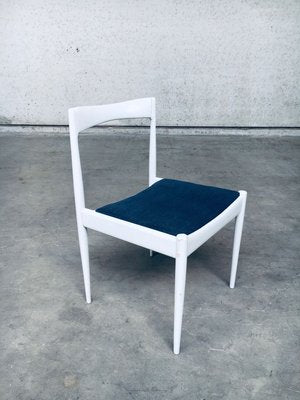 Belgian White Dining Chair, 1970s, Set of 9-RQV-913718