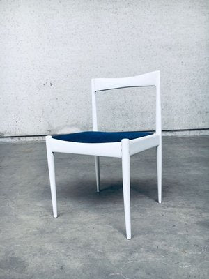 Belgian White Dining Chair, 1970s, Set of 9-RQV-913718