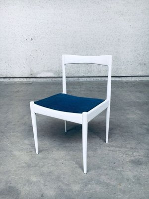 Belgian White Dining Chair, 1970s, Set of 9-RQV-913718